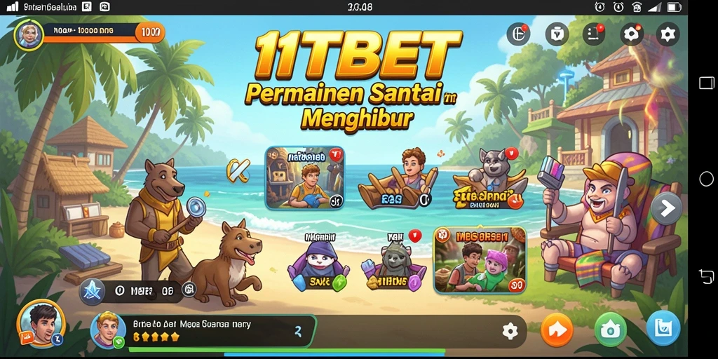 Screenshot gameplay 11TBET yang menampilkan suasana santai dan seru.