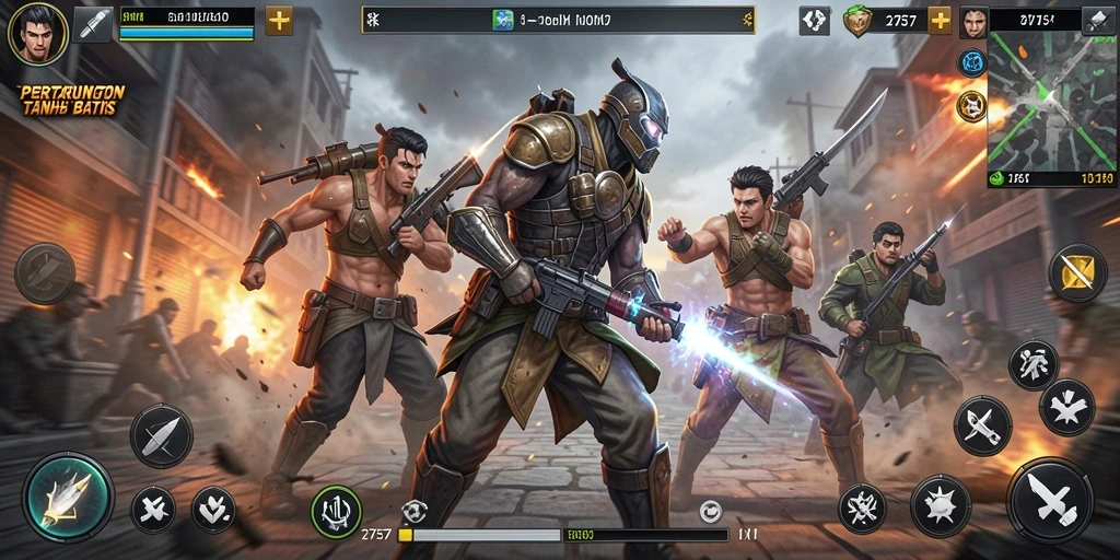 Tampilan gameplay seru dari game Fighting 2757.