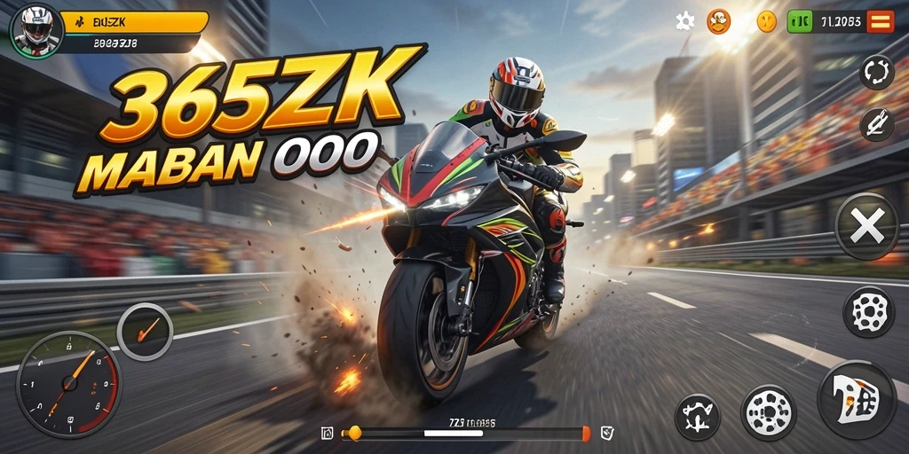 Tampilan balapan motor yang seru di 365ZK.