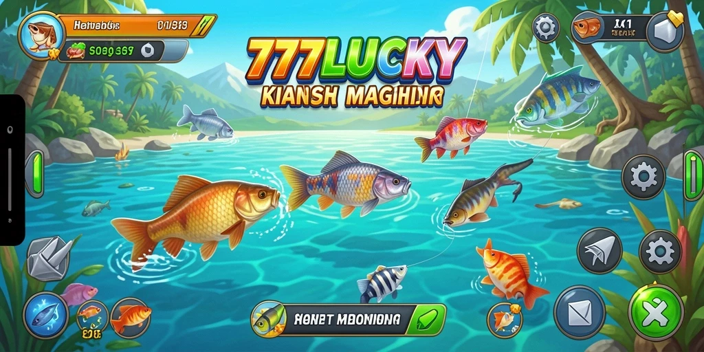 Screenshot gameplay 777LUCKY menunjukkan aksi memancing yang mendebarkan.