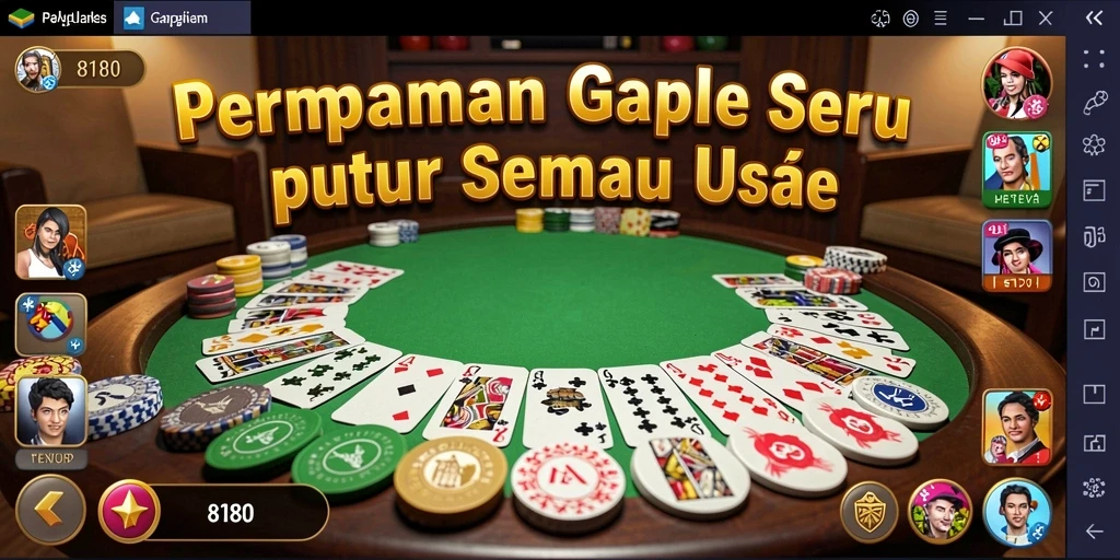 Screenshot gameplay seru dari permainan Gaple 8180.
