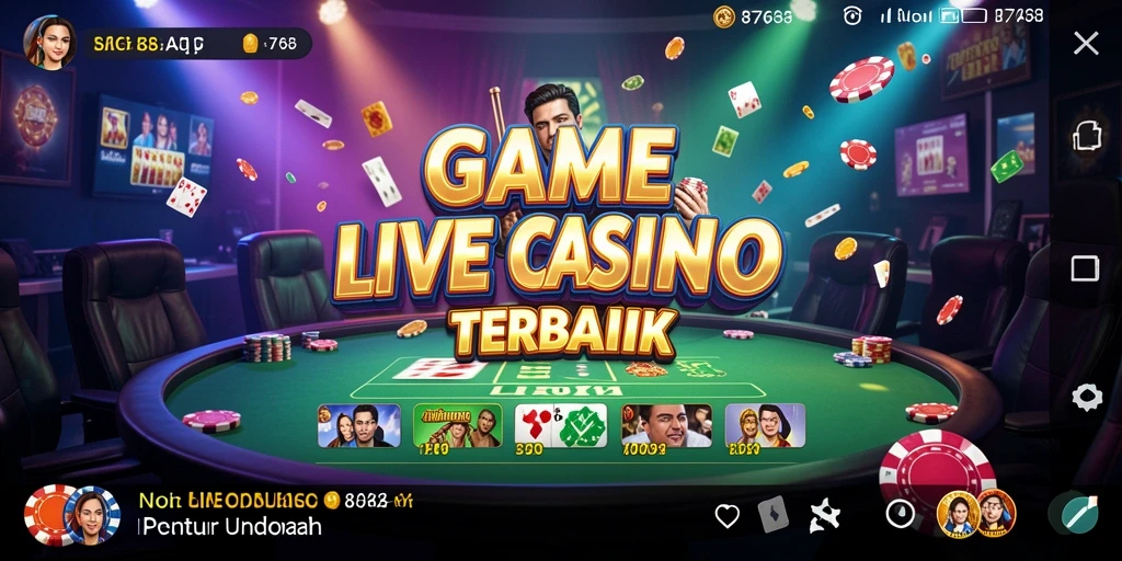 Tampilan gameplay Live Casino yang menarik dan interaktif di 8768.