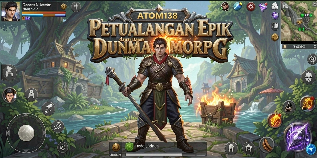 Tampilan gameplay menarik dari ATOM138 yang menampilkan aksi dalam dunia MMORPG.