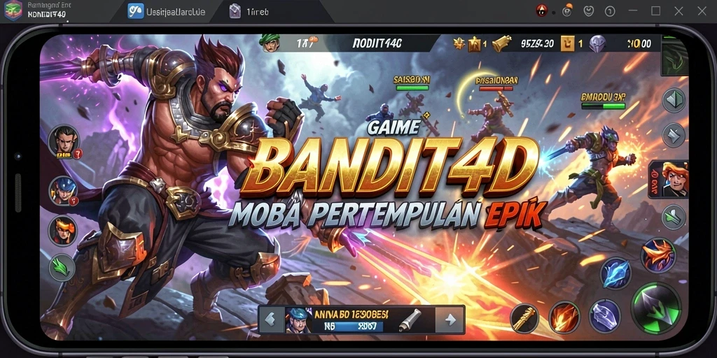Tampilan gameplay epik dalam BANDIT4D dengan pertarungan seru.