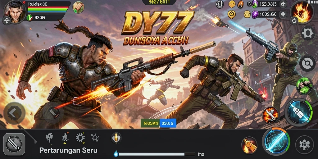 Tampilan mendebarkan dari gameplay DY777 yang penuh aksi.
