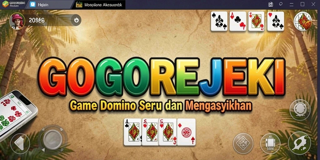 Screenshot gameplay GOGOREJEKI menampilkan pertarungan seru dalam permainan domino.