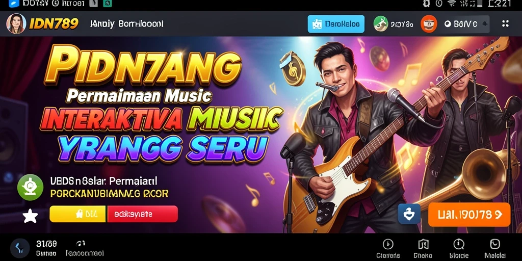 Tampilan gameplay seru dalam IDN789 dengan berbagai genre musik.