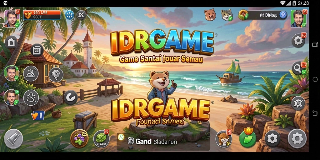 Tangkapan layar gameplay IDRGAME yang menyenangkan dan penuh warna.