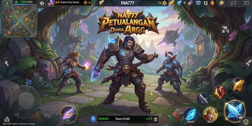 Tangkapan layar gameplay mendebarkan dari INA777 di dunia ARPG.