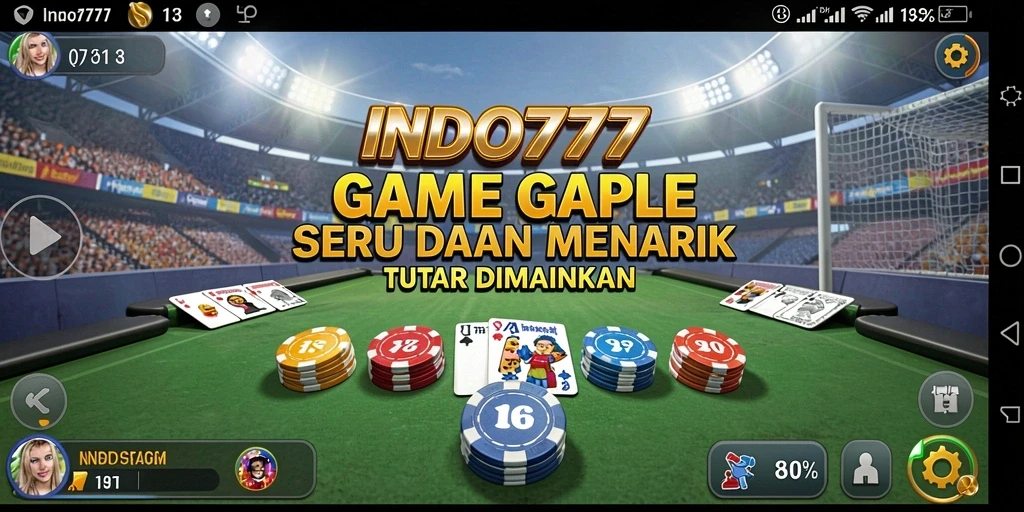 Screenshot INDO777 menampilkan permainan Gaple yang seru