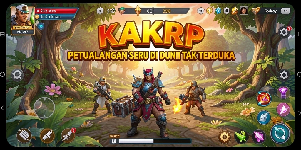 Tampilan gameplay seru KAKRP yang penuh petualangan.