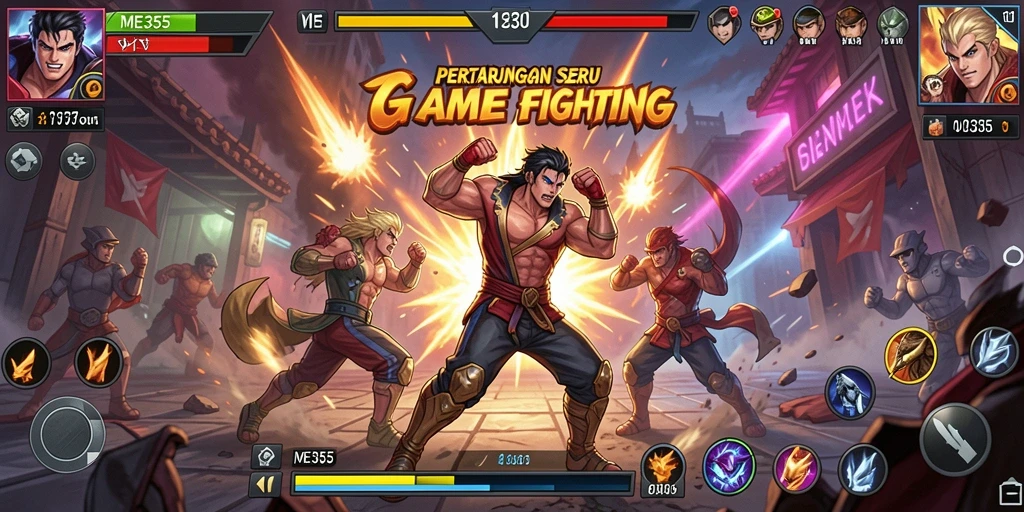 Tampilan gameplay seru dan pertarungan menghentak di ME355.