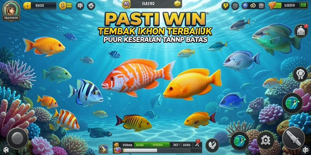 Tampilan gameplay PASTIWIN yang menegangkan saat menangkap ikan besar.