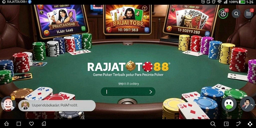 Gameplay menarik RAJATOTO88 dalam aksi Poker yang seru.