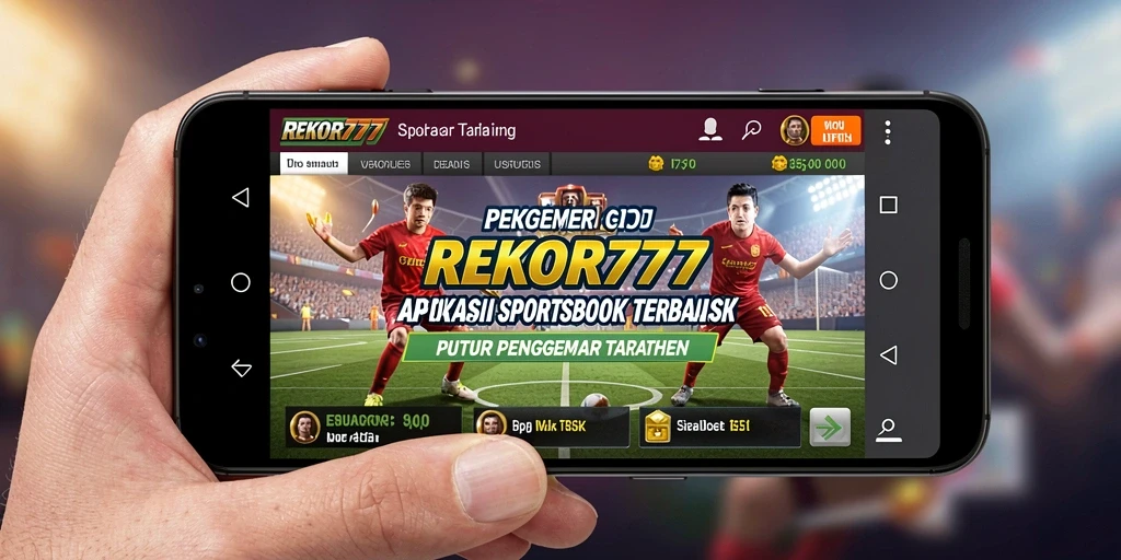 Tampilan utama <strong>REKOR777</strong> yang menunjukkan fitur taruhan olahraga.