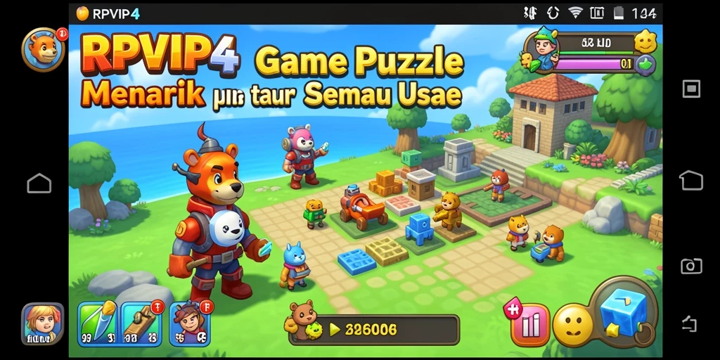 Screenshot RPVIP4 menampilkan gameplay tantangan puzzle yang seru.