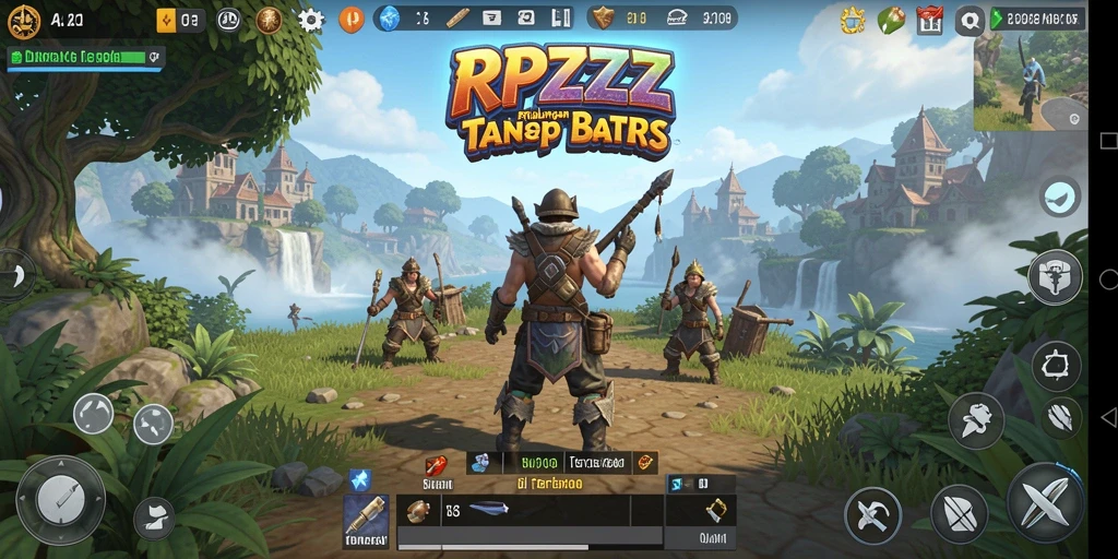 Screenshot gameplay RPZZZ menampilkan aksi eksplorasi dunia terbuka yang menakjubkan.