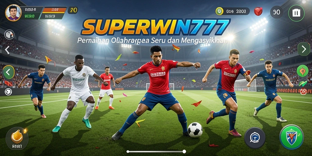 Tampilan gameplay yang seru dalam SUPERWIN777 dengan aksi olahraga mendebarkan.